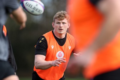 250225 - Wales Rugby Training during the fallow week - Jac Morgan during training