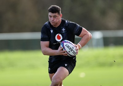 250225 - Wales Rugby Training during the fallow week - James Botham during training