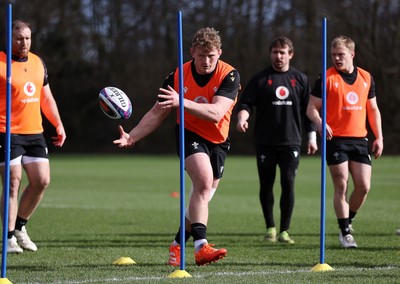 250225 - Wales Rugby Training during the fallow week - Jac Morgan during training