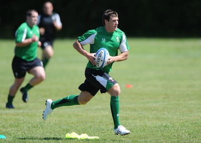 25.05.09 - Wales Rugby Training - Tom James in action during training. 
