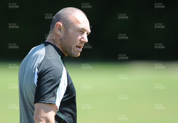 25.05.09 - Wales Rugby Training - Head coach, Robin McBryde looks on during training. 