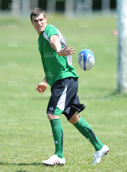25.05.09 - Wales Rugby Training - Tom James in action during training. 