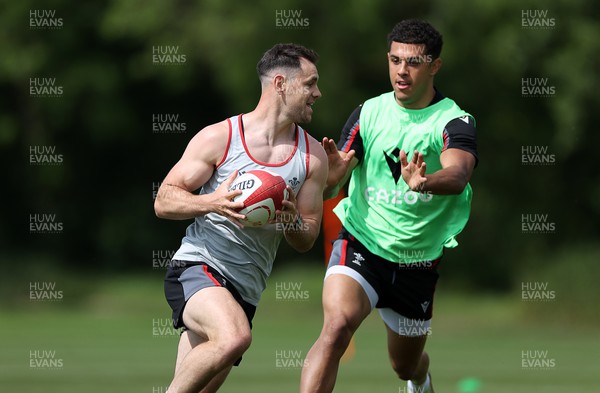 250523 - Wales Rugby Training on the first day in preparation for the Rugby World Cup - Tomos Williams and Rio Dyer