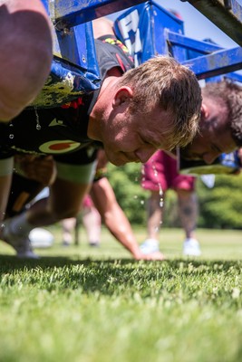 250626 - Wales Rugby Training ahead of their game against the Barbarians at Twickenham on Saturday - Dewi Lake during training