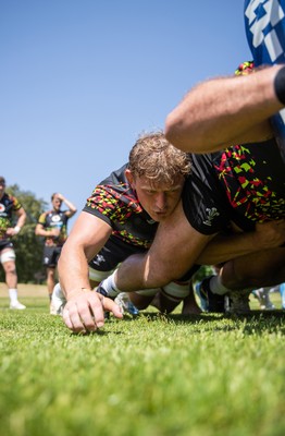 250626 - Wales Rugby Training ahead of their game against the Barbarians at Twickenham on Saturday - Jac Morgan during training