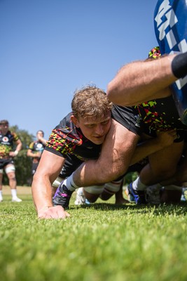 250626 - Wales Rugby Training ahead of their game against the Barbarians at Twickenham on Saturday - Jac Morgan during training