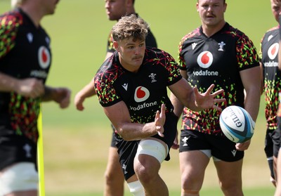 250626 - Wales Rugby Training ahead of their game against the Barbarians at Twickenham on Saturday - Taine Plumtree during training