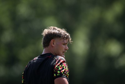 250626 - Wales Rugby Training ahead of their game against the Barbarians at Twickenham on Saturday - Taine Plumtree during training