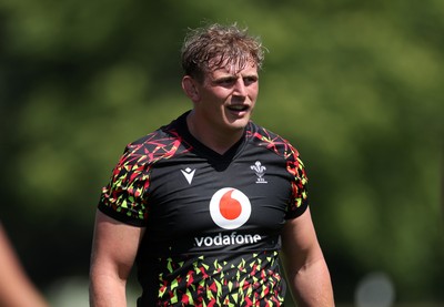250626 - Wales Rugby Training ahead of their game against the Barbarians at Twickenham on Saturday - Jac Morgan during training