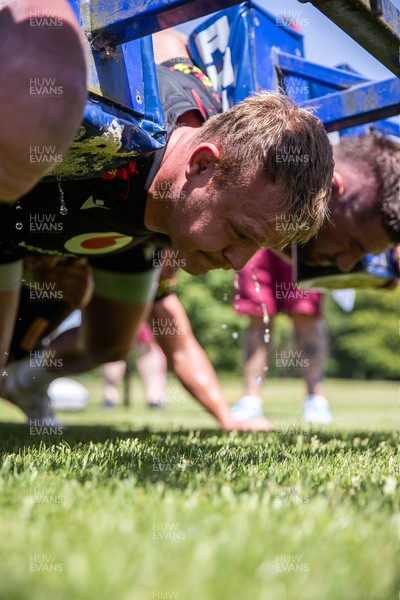 250626 - Wales Rugby Training ahead of their game against the Barbarians at Twickenham on Saturday - Dewi Lake during training