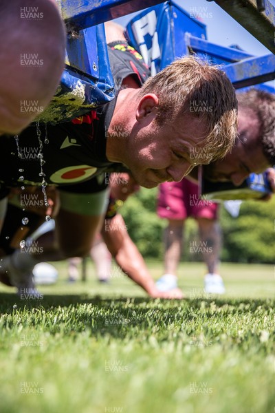250626 - Wales Rugby Training ahead of their game against the Barbarians at Twickenham on Saturday - Dewi Lake during training