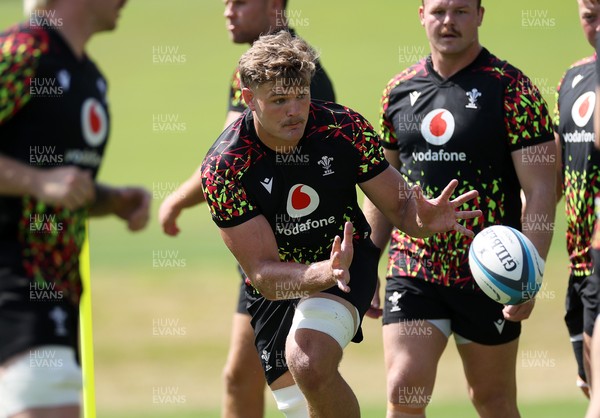 250626 - Wales Rugby Training ahead of their game against the Barbarians at Twickenham on Saturday - Taine Plumtree during training