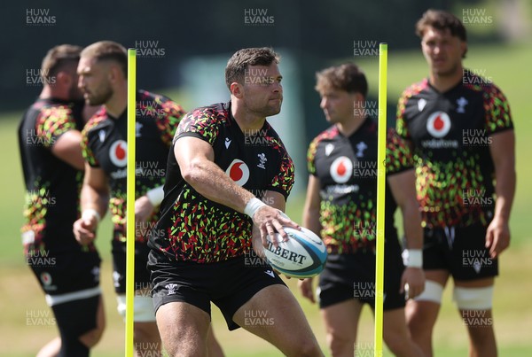 250626 - Wales Rugby Training ahead of their game against the Barbarians at Twickenham on Saturday - Mason Grady during training