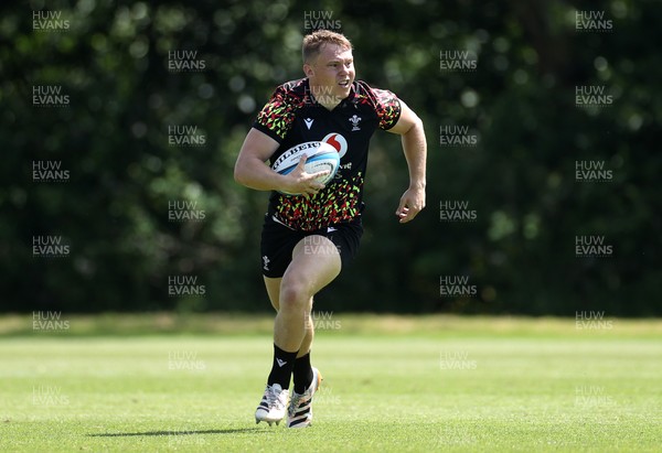 250626 - Wales Rugby Training ahead of their game against the Barbarians at Twickenham on Saturday - Sam Costelow during training