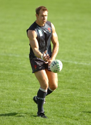 25.09.07 - Wales Rugby World Cup Training - Dafydd James in action during training 