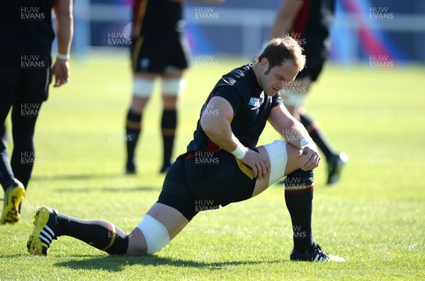 250915 - Wales Rugby World Cup Training -Alun Wyn Jones during training