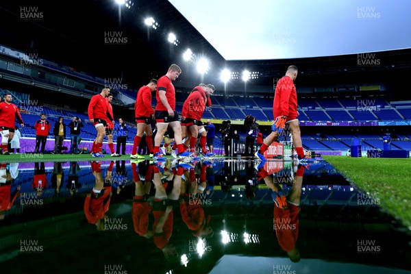 251019 - Wales Rugby Training - Wales players walk out for training