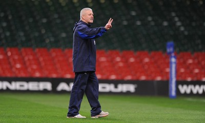 25.11.10 - Wales Rugby Training - Head coach Warren Gatland during training. 