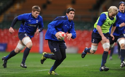 25.11.10 - Wales Rugby Training - James Hook during training. 