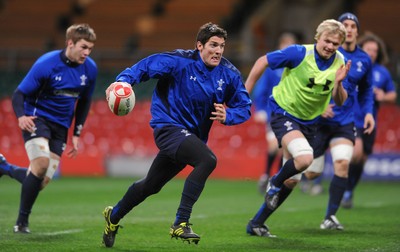 25.11.10 - Wales Rugby Training - James Hook during training. 
