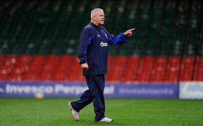 25.11.10 - Wales Rugby Training - Head coach Warren Gatland during training. 