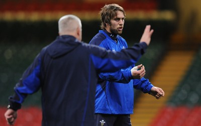 25.11.10 - Wales Rugby Training - Ryan Jones during training. 