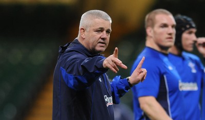 25.11.10 - Wales Rugby Training - Head coach Warren Gatland during training. 