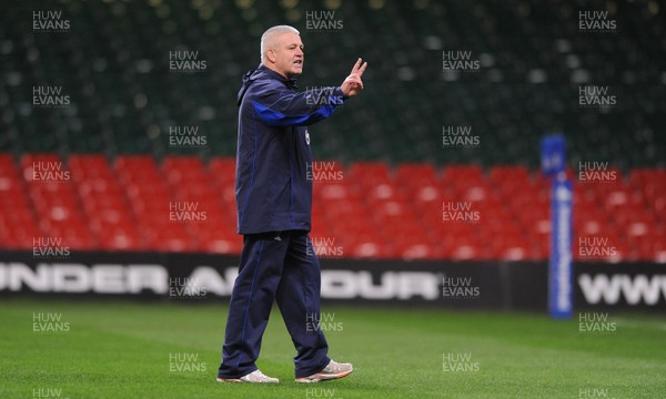 25.11.10 - Wales Rugby Training - Head coach Warren Gatland during training. 