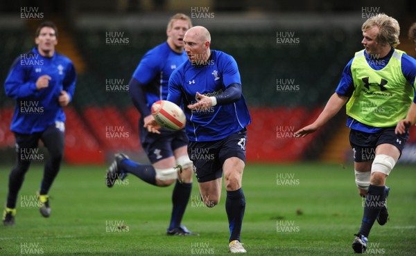 25.11.10 - Wales Rugby Training - Tom Shanklin during training. 