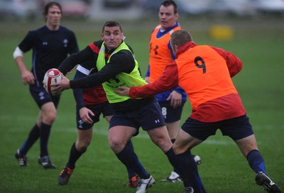 25.11.11 - Wales Rugby Training - Huw Bennett during training. 