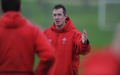 25.11.11 - Wales Rugby Training - Attack coach Rob Howley during training. 