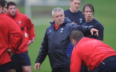 25.11.11 - Wales Rugby Training - Head coach Warren Gatland during training. 
