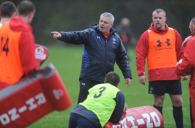 25.11.11 - Wales Rugby Training - Head coach Warren Gatland during training. 