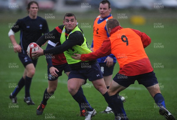 25.11.11 - Wales Rugby Training - Huw Bennett during training. 