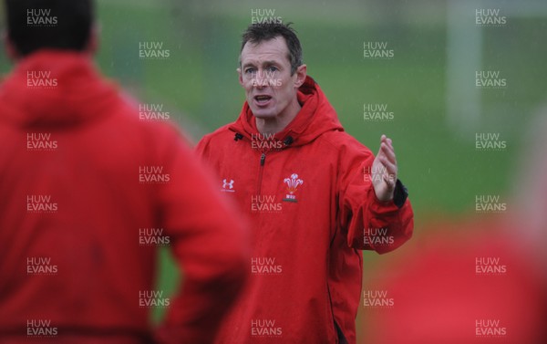 25.11.11 - Wales Rugby Training - Attack coach Rob Howley during training. 