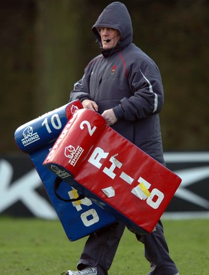 260107 - Wales Rugby Training - Wales Coach, Gareth Jenkins during training 