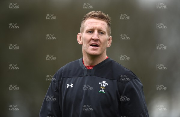 260118 - Wales Rugby Training - Bradley Davies during training
