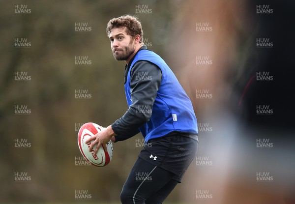 260118 - Wales Rugby Training - Leigh Halfpenny during training