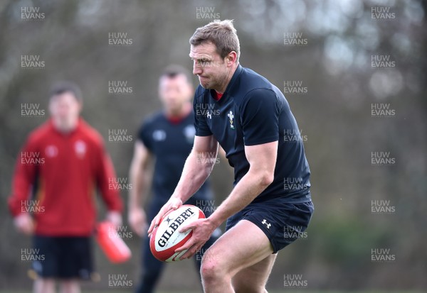 260118 - Wales Rugby Training - Hadleigh Parkes during training