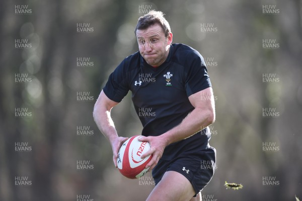 260118 - Wales Rugby Training - Hadleigh Parkes during training
