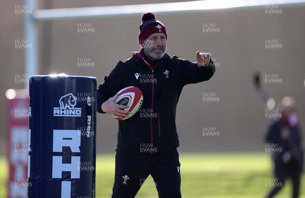 260124 - Wales Rugby Training in the first week of the Gunniess 6 Nations camp - Alex King, Attack Coach during training