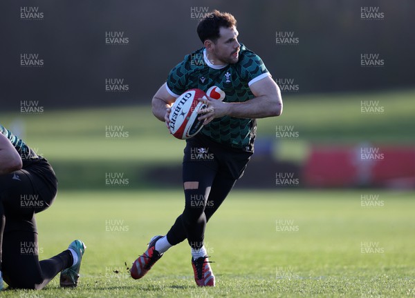 260124 - Wales Rugby Training in the first week of camp for the Guinness 6 Nations - Tomos Williams during training