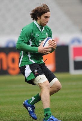 26.02.09 - Wales Rugby Training - Ryan Jones in action during training. 