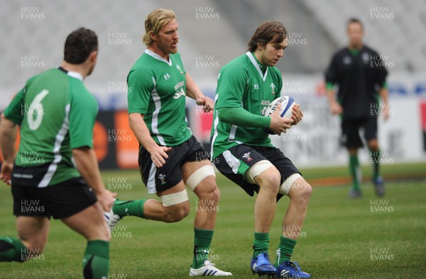 26.02.09 - Wales Rugby Training - Ryan Jones in action during training. 