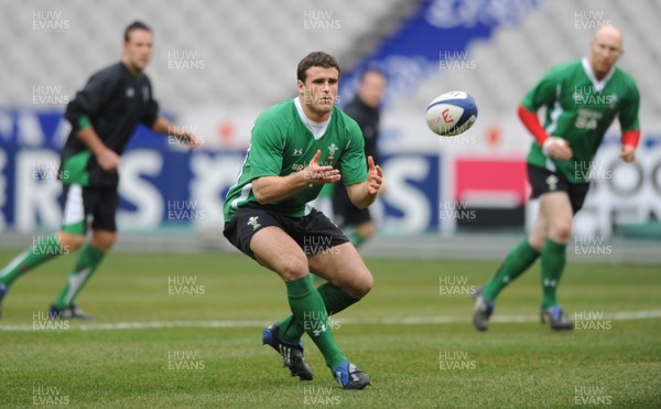 26.02.09 - Wales Rugby Training - Jamie Roberts in action during training. 