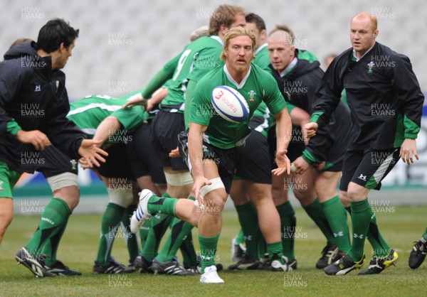 26.02.09 - Wales Rugby Training - Andy Powell in action during training. 