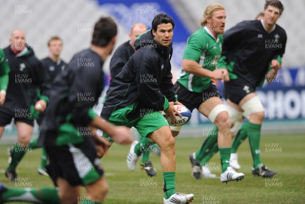26.02.09 - Wales Rugby Training - Andy Powell in action during training. 