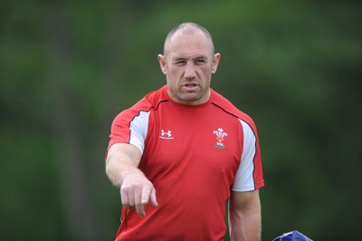 26.05.10 - Wales Rugby Training and Press Conference - Wales forwards coach Robin McBryde during training. 