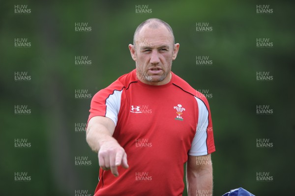 26.05.10 - Wales Rugby Training and Press Conference - Wales forwards coach Robin McBryde during training. 