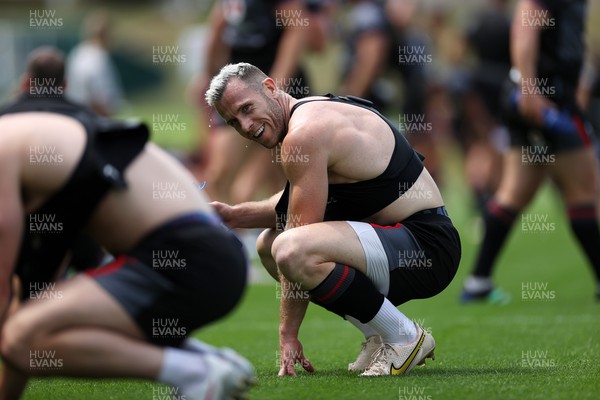 260623 - The first official day of Rugby World Cup Training for the Welsh Rugby Squad - Gareth Davies during training